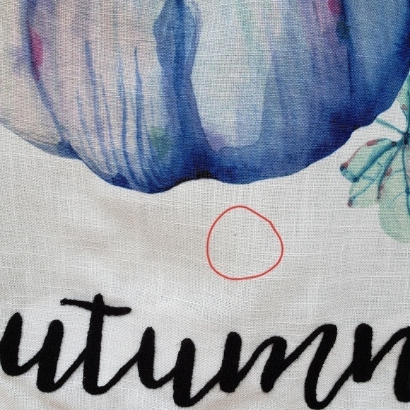Welcome Autumn blue pumpkin pillowcase - Picture 5 of 5